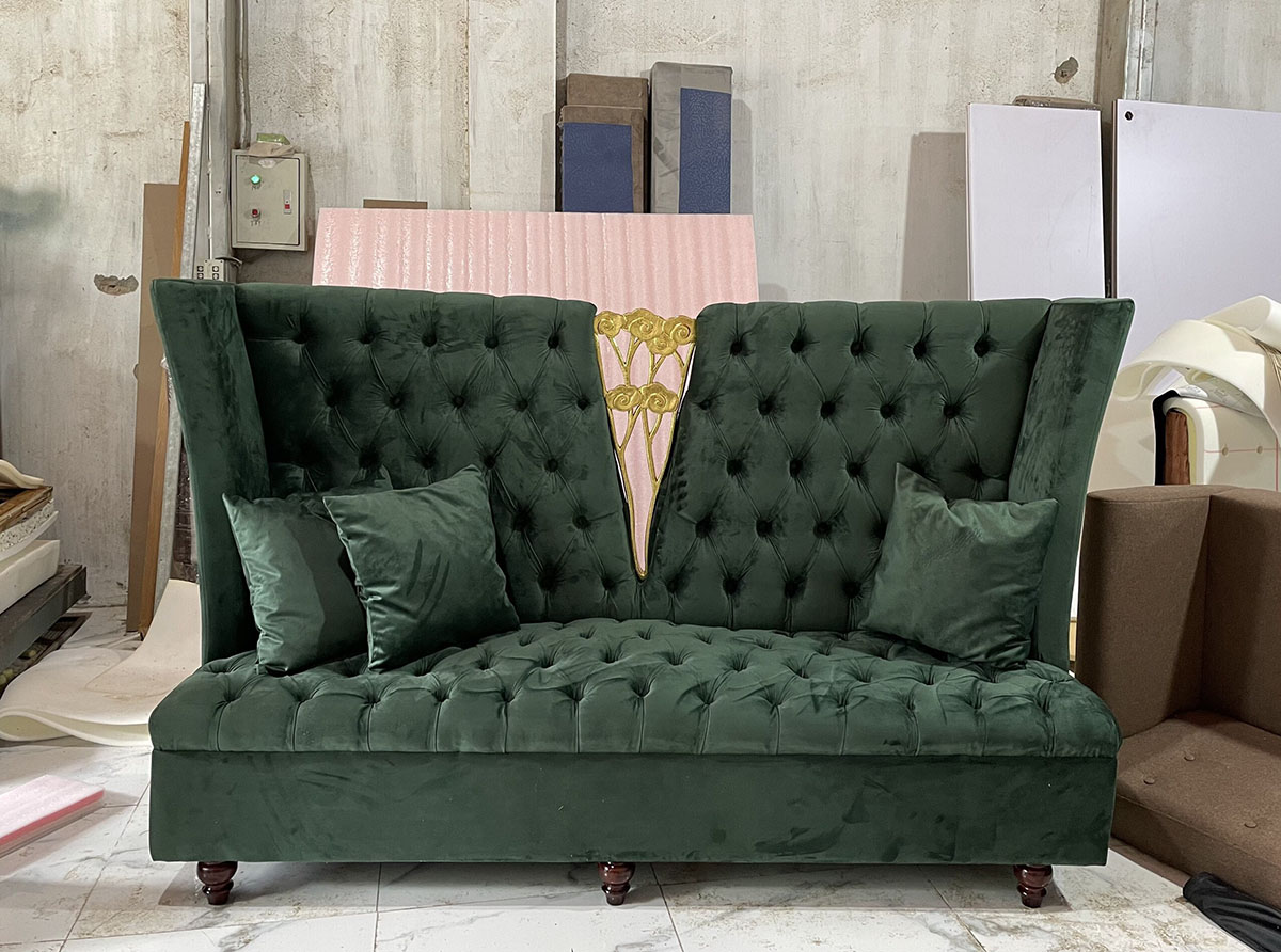 sofa bọc nỉ tân cổ điển sang trọng giá rẻ